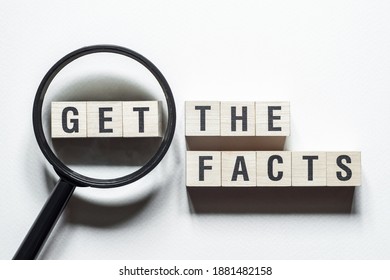 Get The Facts Word Concept On Cubes