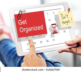 Get Organized Planner Calendar Management Concept