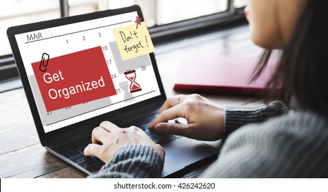 Get Organized Planner Calendar Management Concept