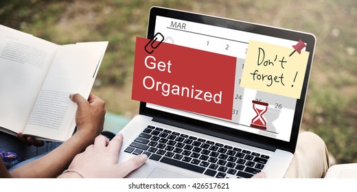 Get Organized Planner Calendar Management Concept