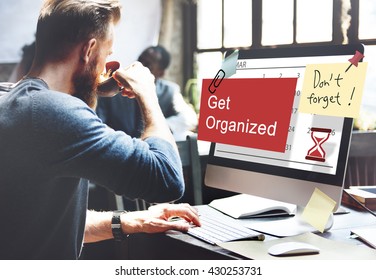 Get Organized Planner Calendar Management Concept