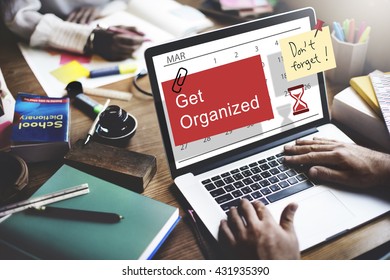 Get Organized Planner Calendar Management Concept