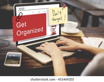 Get Organized Planner Calendar Management Concept