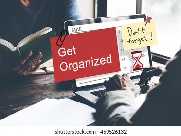 Get Organized Planner Calendar Management Concept