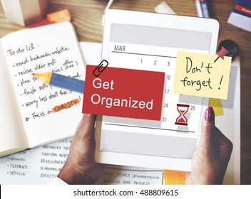 Get Organized Planner Calendar Management Concept