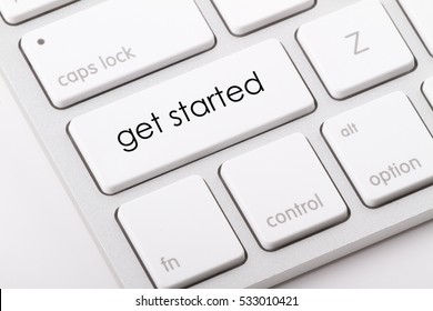 Get Started Word Written On Computer Keyboard.