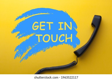 Get In Touch Text With Phone Handset