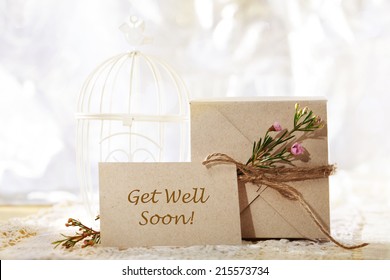 Get Well Soon Hand Crafted Gift Box And Greeting Card