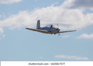 Getafe, SPAIN-MAY 19 2019: Beechcraft T-34 