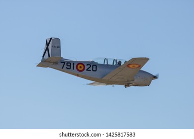 Getafe, SPAIN-MAY 19 2019: Beechcraft T-34 