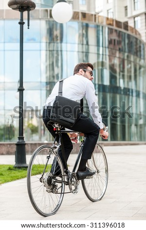 Similar – Image, Stock Photo ride a bicycle Elegant