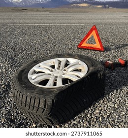 Getting A Flat Tire While Exploring Glacier Lagoons, Tire Damage