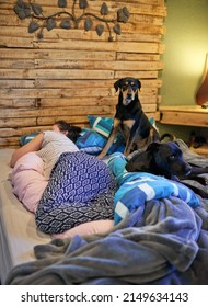 Getting Lots Of Rest Before The Baby Comes. Shot Of A Pregnant Woman Sleeping Peacefully In Her Bed At Home.