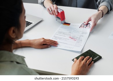 Getting Visa Application Rejected At Table - Shutterstock ID 2157593193