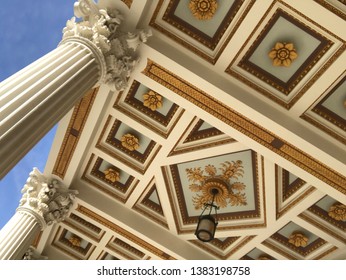 Getty Villa Ceiling Roman Architecture