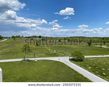 Gettysburg Pennsylvania Battlefield on a beautiful day