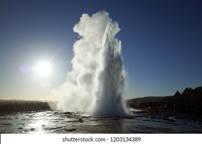 Geyser Or Geysir In Iceland