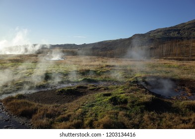 Geyser Or Geysir In Iceland