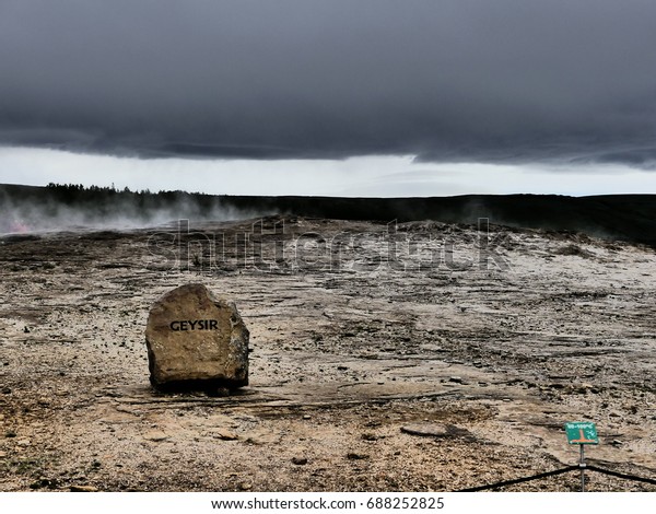 Geysir Island Stock Photo Edit Now