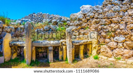 Ggantija neolithic temple at Xaghra, Gozo, Malta
