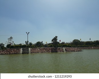 Ghaziabad, Uttar Pradesh / India - March 26, 2017: City Forest Park  Located On The Banks Of The River Hindon. 