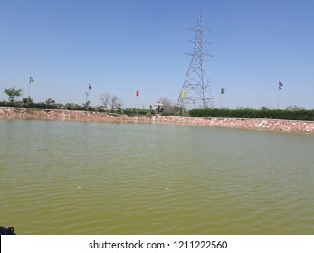 Ghaziabad, Uttar Pradesh / India - March 26, 2017: City Forest Park Situated On The Bank Of The River Hindon. 