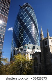 The Gherkin Building in London's financial district