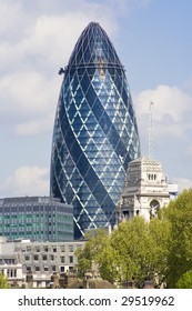 The gherkin skyscraper in London