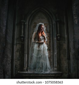 Ghost Of A Bride In Gothic Castle