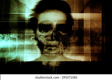 Ghost Face,Scary Background For Book Cover And Movies Poster Project 