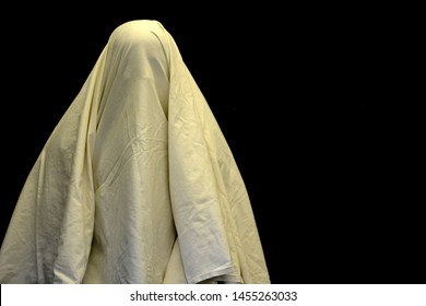 Ghost Figure Covered In A White Shroud