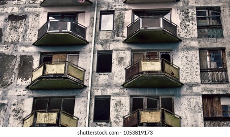 Ghost Town. Abandoned Apartment Building. Mass Emigration. Abkhazia