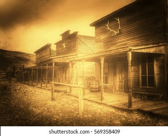Ghost Town, Cody, Wyoming, United States, grunge version