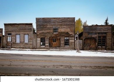 Ghost Town Virginia City Historic District Designated In 1961 After Charles And Sue Bovey Restored Old Ruins, In Montana, USA