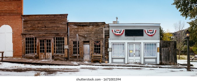 Ghost Town Virginia City Historic District Designated In 1961 After Charles And Sue Bovey Restored Old Ruins, In Montana, USA