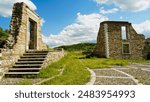 Ghost village of old Aquilonia or Carbonara, destroyed and abandoned after the Vulture earthquake of 23 July 1930. Campania, Avellino. Italy