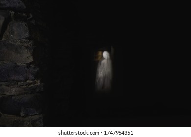 Ghost Of White Lady N Haapsalu Town In Estonia