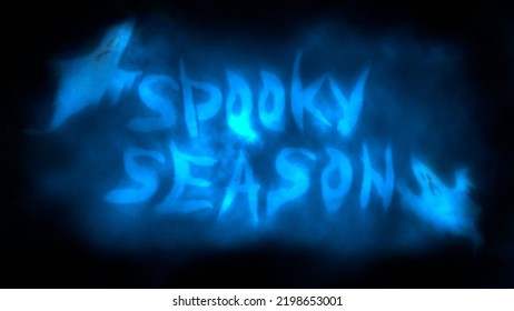 Ghostly Text Spooky Season, Ghost Glow, Halloween Overlay