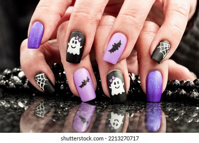 44 Purple And White Nail Art Inspire Images, Stock Photos & Vectors |  Shutterstock