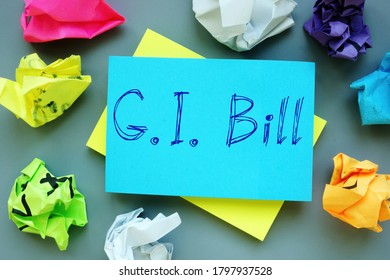 G.I. Bill Phrase On The Sheet.