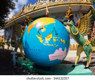 Giant Asian Globe With South-East Asia On It