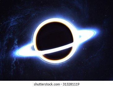 Giant black hole in outer space. Elements of this image furnished by NASA.