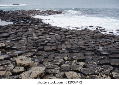 Giant Causeway Hexagonal Interlocking Basalt Column Stock Photo ...