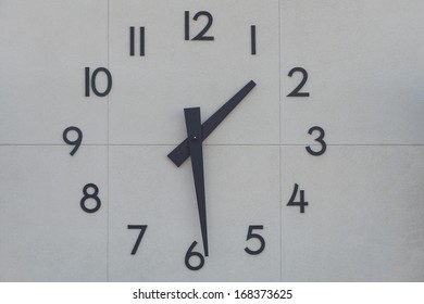 Giant Clock On A Building Exterior Wall