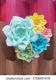 Giant Colorful Flower Decoration Background