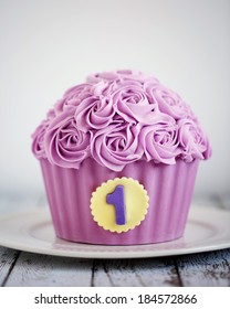 Giant Cupcake Baby's First  Birthday Smash Cake