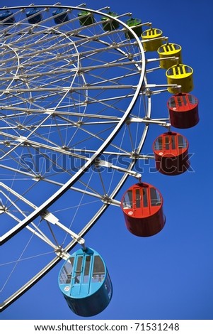 Image, Stock Photo Ferris wheel with fluttering barrier tape in front of it