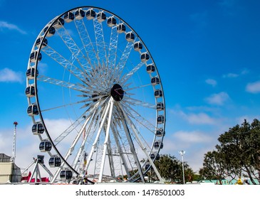 A Giant Ferris Wheel At The Orange County Fair In Southern California