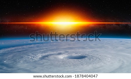 Giant hurricane seen from the space" Elements of this image furnished by NASA"