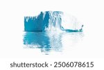 Giant Iceberg isolated on white background - Greenland